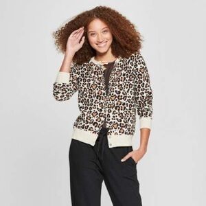Leopard Print Cardigan M